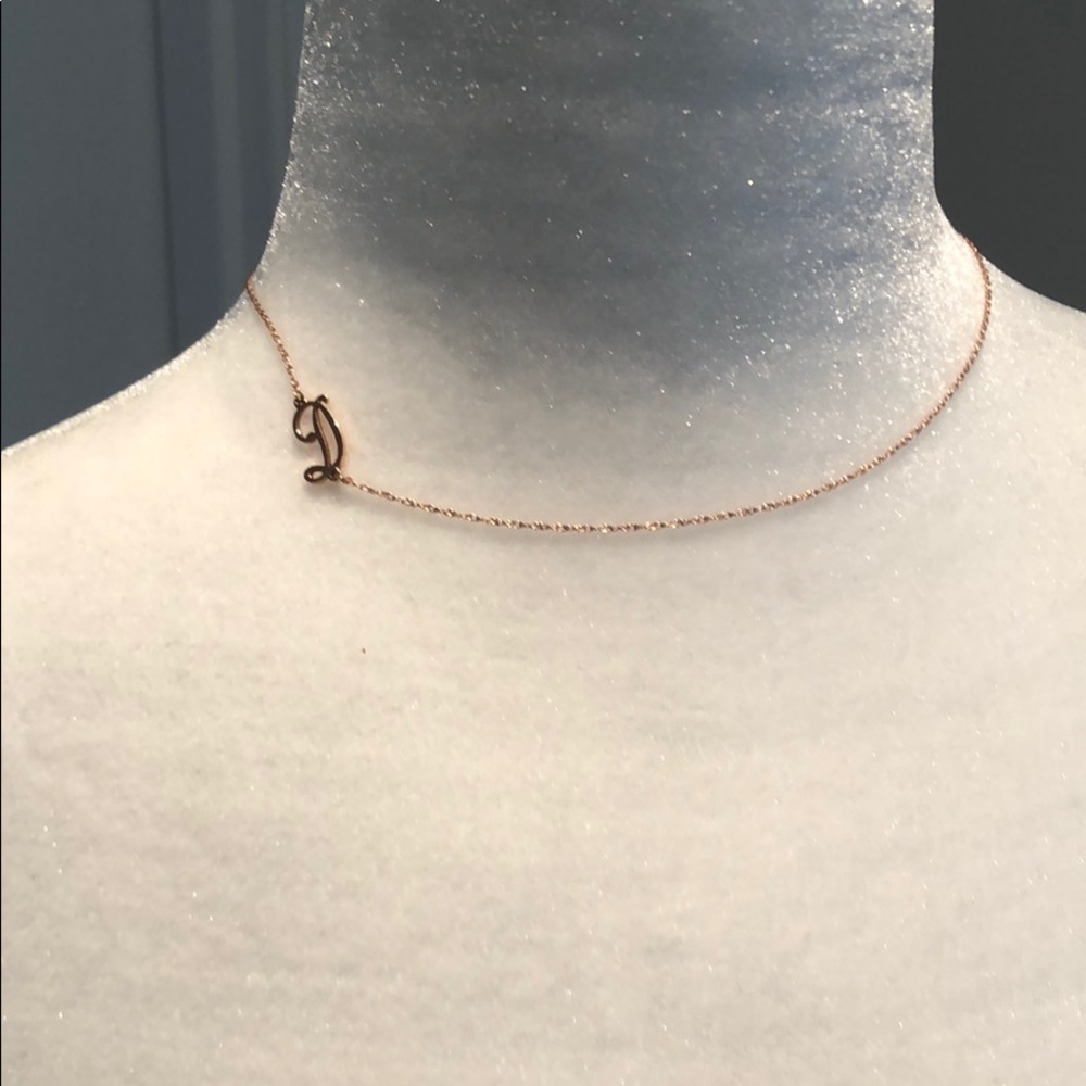 Jennifer Zeuner 14k mini initial necklace